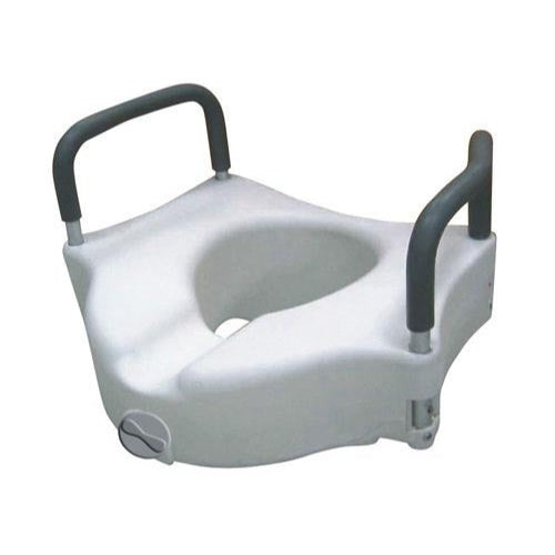 Drive Medical Raised toilet seat with lock and padded removable arms