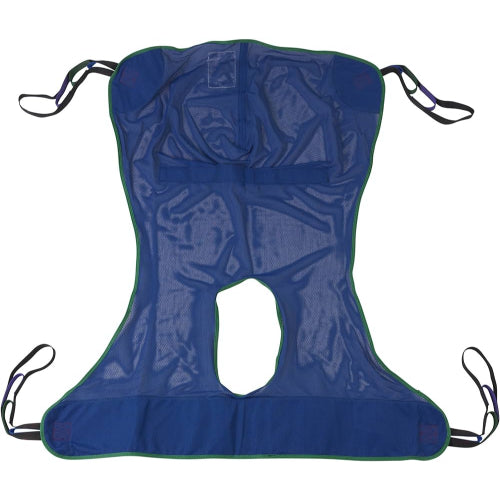 Drive Medical Patient Sling Full Body, Mesh With Commode Opening, Medium, 53 x 42 Inches