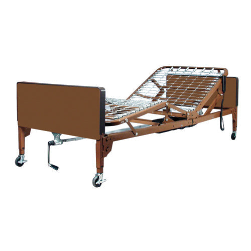 Semi Electric Bed Pkg with Half Rails & Fibercore Mattress