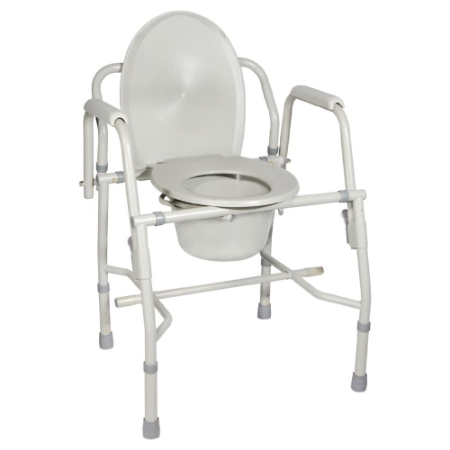 Drive Medical Drop Arm Commode Deluxe, Knock Down Steel