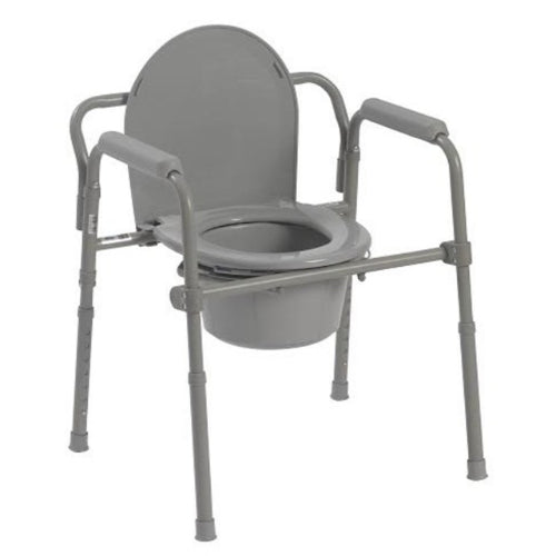 Drive Medical Commode Folding Steel 3-in-1, Case of 2