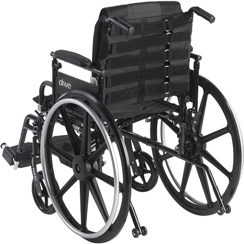 Drive Medical Adjustable Tension General Use Wheelchair Back Cushion, Black