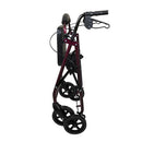ProBasics Deluxe Aluminum Rollator with Padded Seat for Storage and 8-Inch Wheels, Burgundy