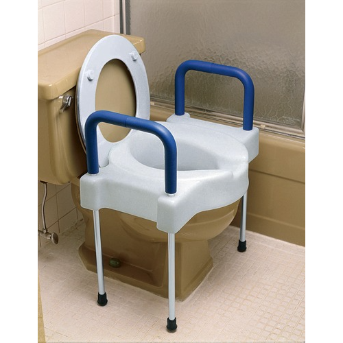 Ableware Extra Wide Tall-Ette Elevated Toilet Seat With Legs, Steel