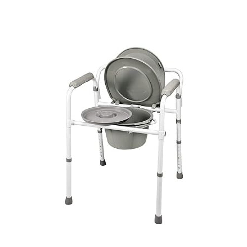 Graham Field 3-in-1 Steel Folding Commode, Pack of 4