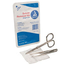 Suture removal kit with scissors and forceps