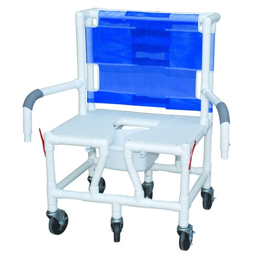 MJM International Bariatric Shower Commode Chair with Seat