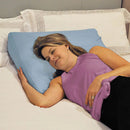 Blue Jay Inflatable Bed Wedge Pillow as elevated leg rest for post-surgery support with removable cover, Moovkart
