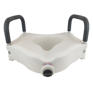 Blue Jay Bathroom Perfect 5 Inch Raised Toilet Seat with Secure Lock and Padded Arms, Case of 2