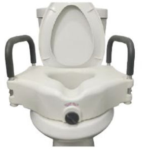 Blue Jay Bathroom Perfect 5 Inch Raised Toilet Seat with Secure Lock and Padded Arms, Case of 2 Hover