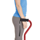 Blue Jay Adjustable Walking Cane Offset Handle, Red – walking support with style. Moovkart