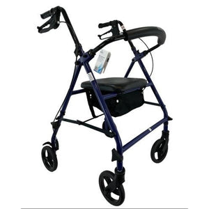 Blue Jay Roll With Me Steel Rollator with 6 Inch Wheels, Padded Seat and Adjustable Height, Blue, 2-Pack