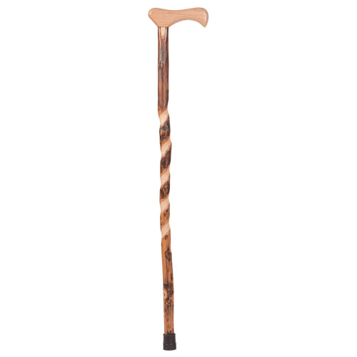 Ladies Carved Striped Wood Cane
