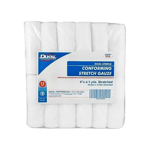 Conforming Stretch Gauze 4 x 4.1 yards Non-Sterile 96 Rolls per case