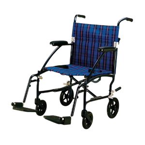 Drive Medical Fly-Lite Transport Chair, Blue, 19 Inches Seat Width