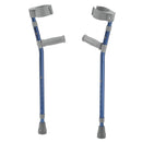 Drive Medical Pediatric Forearm Crutches in Knight Blue, durable and adjustable crutches for kids. Moovkart.