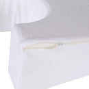 Hermell Face Down Pillow, Poly Foam Support for Eye Surgery Recovery or Massage, with White Cover