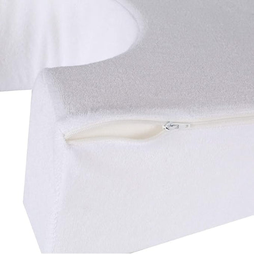Hermell Face Down Pillow Poly Foam, White