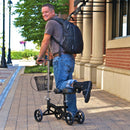 Roscoe Medical Knee Scooter Deluxe Model with Padded Platform and 8-Inch Wheels, Black