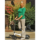 Roscoe Medical Deluxe Knee Scooter with 8 Inch Wheels and Padded Platform for Support, White