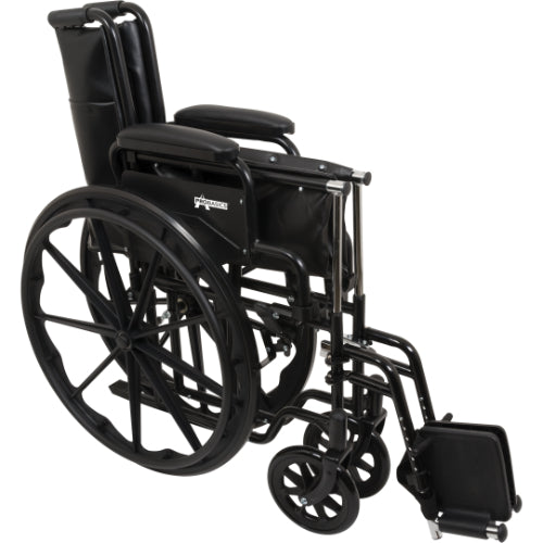 ProBasics K1 Lightweight Wheelchair 20 x16 Inches Seat Flip back Detachable Arms And Elevating Leg Rests