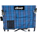 Drive Medical Fly-Lite Transport Chair, Blue, 19 Inches Seat Width