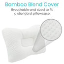 Vive Health Cervical Pillow with Memory Foam Support for Neck Pain Relief, Soft Bamboo Cover