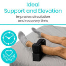 Vive Health Foot Elevation Pillow for Leg and Foot Pain Relief, Black