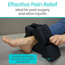 Vive Health Foot Elevation Pillow for Leg and Foot Pain Relief, Black