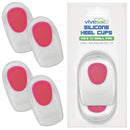 Vive Health Silicone Heel Cups for Heel Pain Relief, comfortable support for heel pain and foot relief, Moovkart