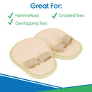 Vive Health Double Toe Splint, with Adjustable Loops, Foam Layers, 1 Pair