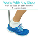 Vive Health Shoe Horn with Sock Remover, Oval Grip for Easy Shoe Access and Comfort, Large 24 Inches