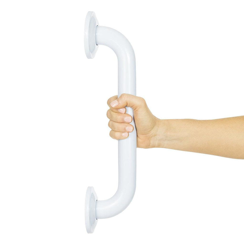 Vive Health Metal Grab Bar, 16 Inches Stainless Steel, White