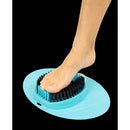 Vive Health Foot Scrubber, Pumice Stone & Dual Bristles, Suction Cup Base, Blue