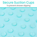 Vive Health Foot Scrubber, Pumice Stone & Dual Bristles, Suction Cup Base, Blue