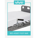 Vive Health Bed Assist Foot Bar with Adjustable Strap Lightweight Aluminum Frame, Silver