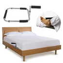 Vive Health Bed Assist Foot Bar with Adjustable Strap Lightweight Aluminum Frame, Silver