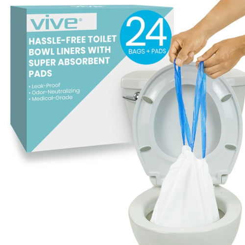 Vive Health Toilet Bowl Liners 24 Each, 2 Pack