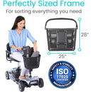Vive Health 3 Wheel Scooter Basket – Durable Mesh Storage
