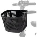 Vive Health scooter basket attached to front tiller for carrying essentials, Moovkart