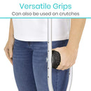 Vive Health Sheepskin Walker Grips, Foam Padding and Non-Slip for Mobility Aid, Black, Pair