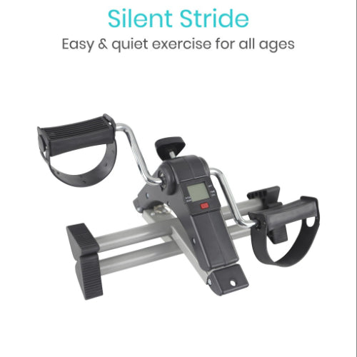 Vive Health Folding Pedal Exerciser, Silver Vein