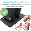Vive Health Yoga Knee Cushion, Thick Foam for Joint Pressure Relief, 17.5 x 11 Inches, Black