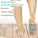 Vive Health Bunion Splint, Gray, Pair for Big Toe Support, Hallux Valgus Correction and Pain Relief