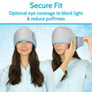 Vive Health Full Head Ice Wrap, Adjustable for Cold Compression Therapy and Pain Relief, Gray