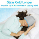 Vive Health Full Head Ice Wrap, Adjustable for Cold Compression Therapy and Pain Relief, Gray
