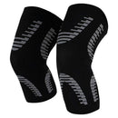 Vive Health Compression Knee Sleeves, Therapeutic Support for Knee Pain Relief, Large, Black with Gray