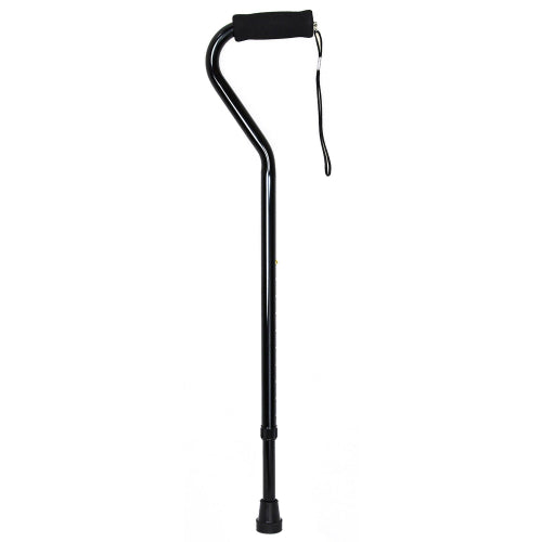 Offset Aluminum Cane with Tab-Loc Silencer, Black, 2 Pack