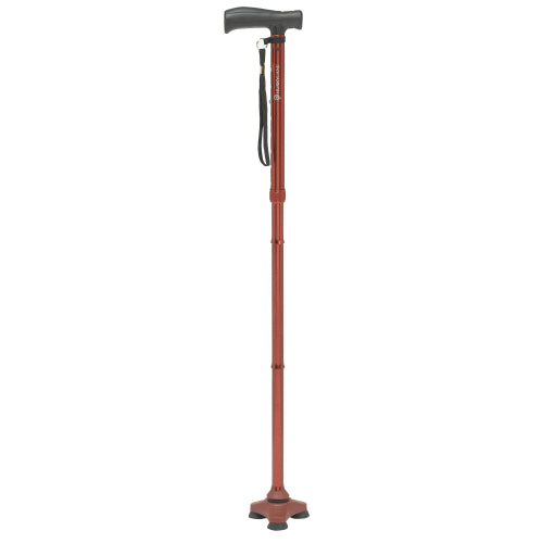 Drive Medical Hurry Cane Freedom Edition Folding Cane with T Handle, Red