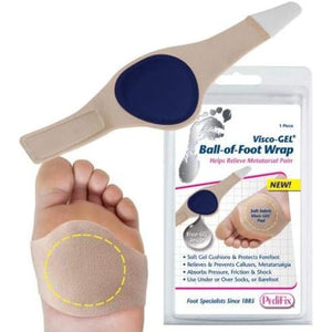 PediFix Visco Gel Ball of Foot Wrap for Calluses, Metatarsalgia and Forefoot Shock Absorption